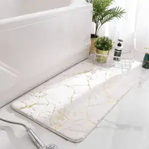 Alfombra de baño 60x90 efecto mármol