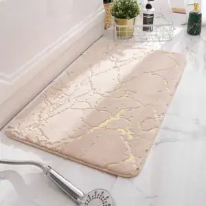 Alfombra de baño 60x90 efecto mármol