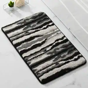 Alfombra de baño antideslizante de microfibra