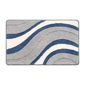 Alfombra de baño azul de diseño