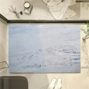 Alfombra de baño azul océano