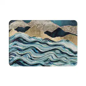 Alfombra de baño azul original