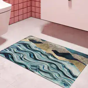 Alfombra de baño azul original