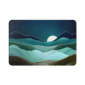 Alfombra de baño azul turquesa