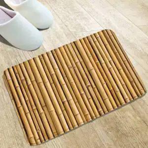Alfombra de baño con dibujo de bambú