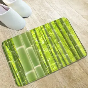 Alfombra de baño con dibujo de bambú