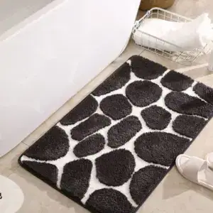 Alfombra de baño con memoria y piedras