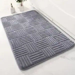 Alfombra de baño crema