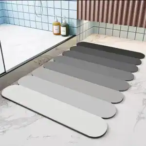 Alfombra de baño de diatomita enrollable