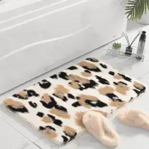 Alfombra de baño de leopardo