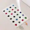 Alfombra baño lunares multicolores, diseño divertido para cuarto de baño.