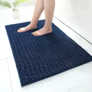 Alfombra de baño de pelo largo antideslizante