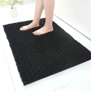 Alfombra de baño de pelo largo antideslizante
