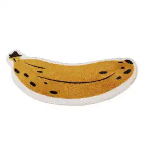 Alfombra de baño divertida con forma de plátano