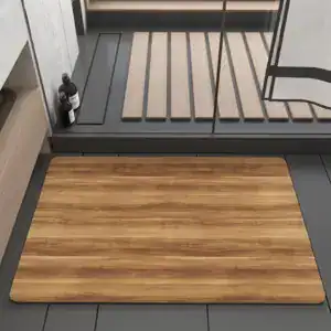 Alfombra de baño efecto madera