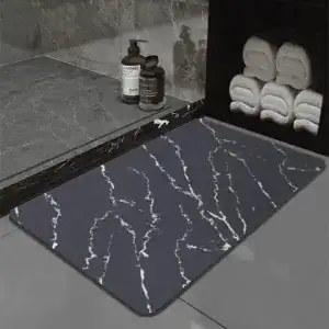 Alfombra de baño gris marengo