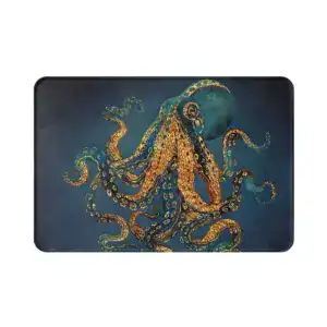 Alfombra de baño mar con pulpos