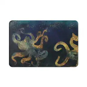 Alfombra de baño mar con pulpos
