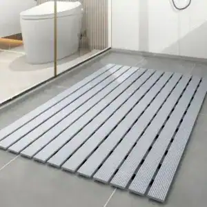 Alfombra de baño símil madera