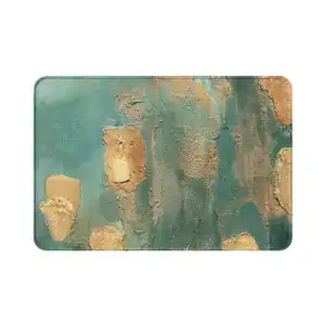 Alfombra de baño verde agua
