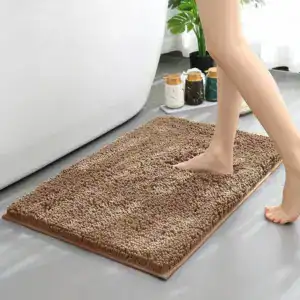 Alfombra de ducha de pelo largo