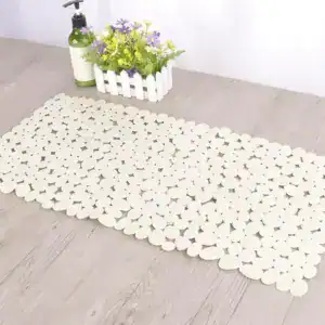Alfombra de ducha efecto piedra