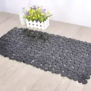 Alfombra de ducha efecto piedra