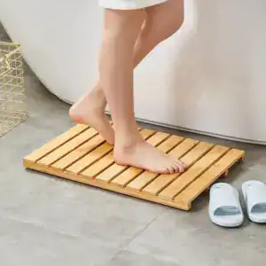 Alfombra de madera para ducha