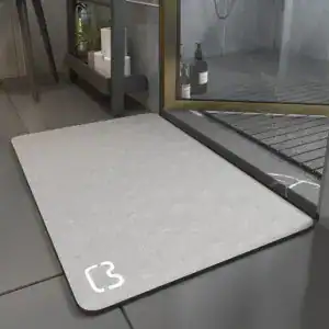 Alfombrilla de baño de diatomita flexible