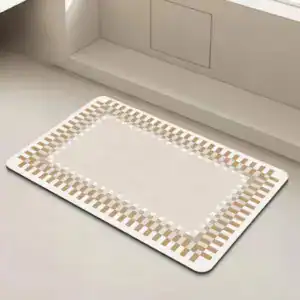 Alfombra de baño de diatomita beige
