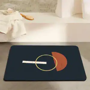 Alfombra de baño azul marino