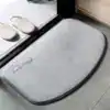 Alfombra de baño de microfibra beige