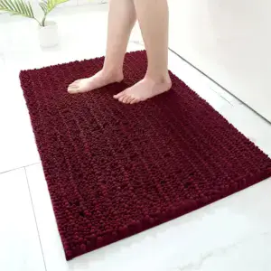 Alfombra de baño de pelo largo antideslizante