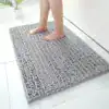 Alfombra de baño de pelo largo antideslizante