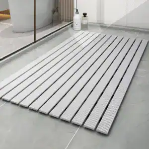 Alfombra de baño símil madera